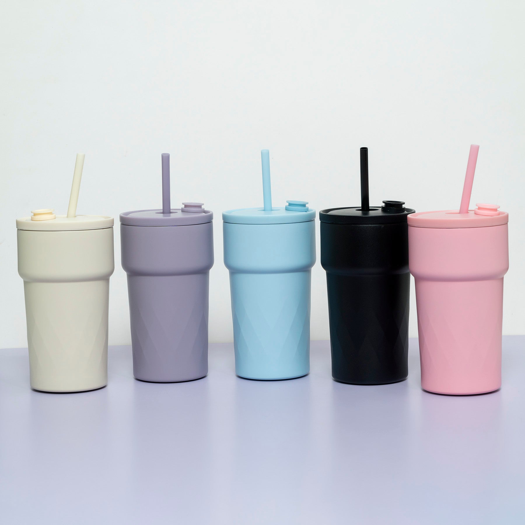 Pastel Diamond Sipper Tumbler with Straw – UBK3489