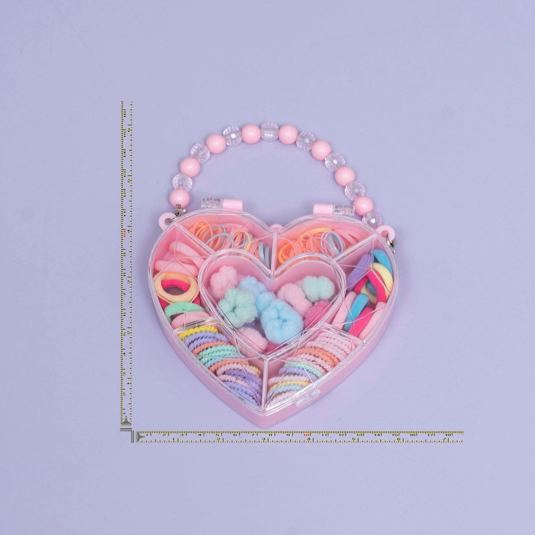 Heart Kids Hair Accessories Organizer Box with Beaded Handle – UBK3682