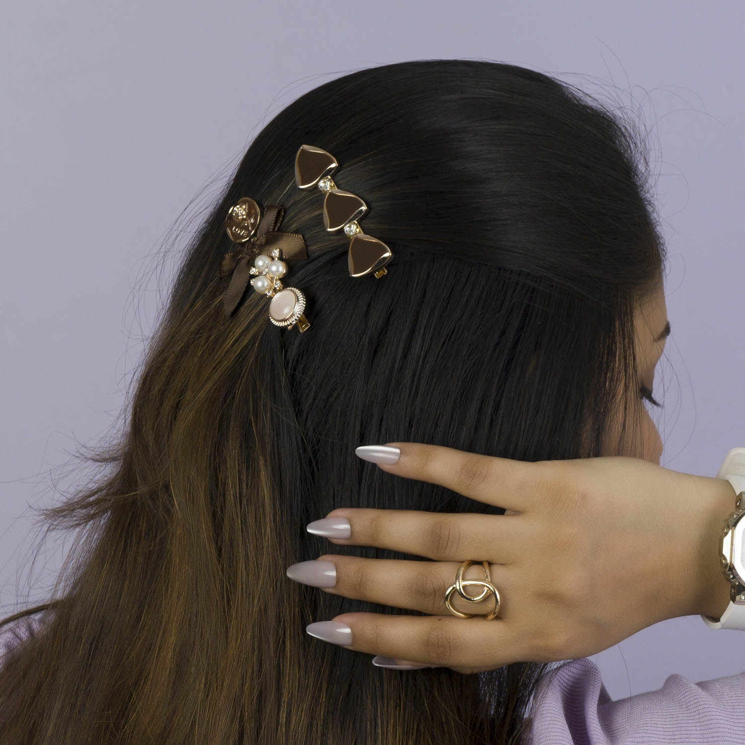 Korean style Hair pins card (5Pcs) - UBK2981