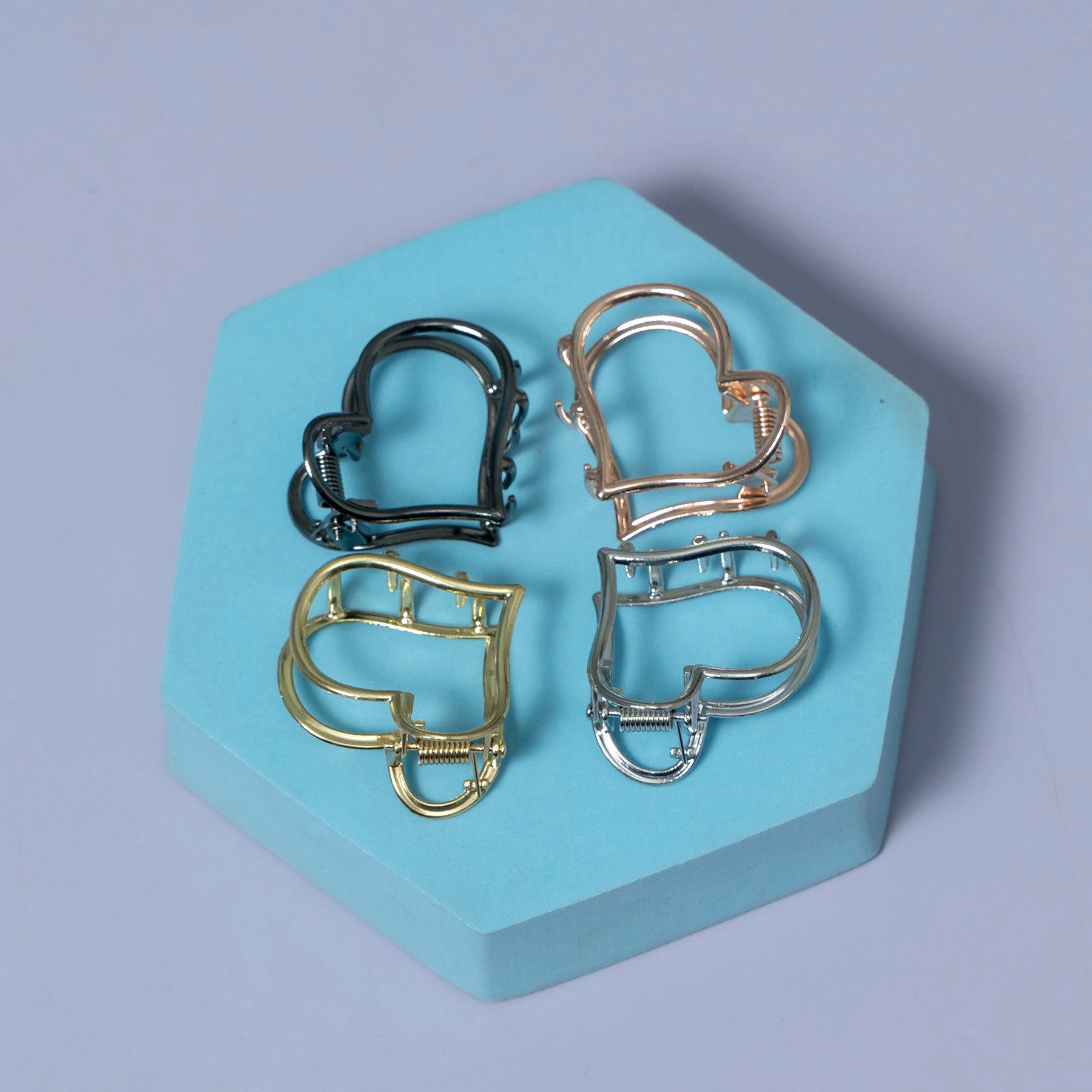 Heart Metal Mini Hair Claw Clip – UBK3496