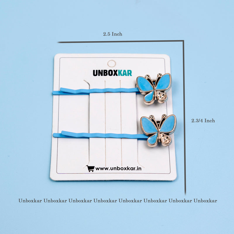 Matt Butterfly hair pins ( Set of 2 ) - UBK1891