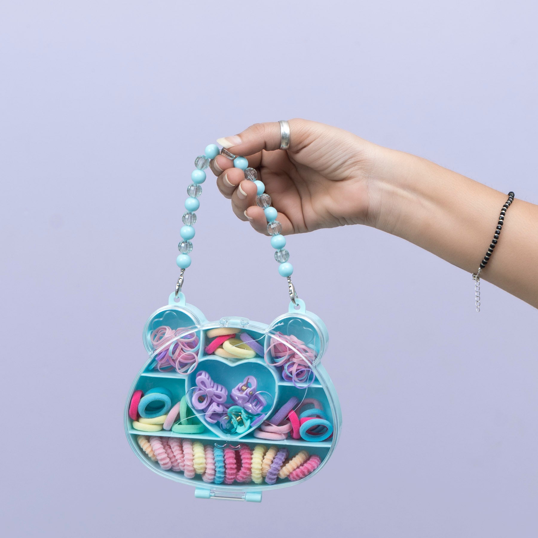 Cute Bear Hair Accessories Organizer Box with Handle – UBK3684