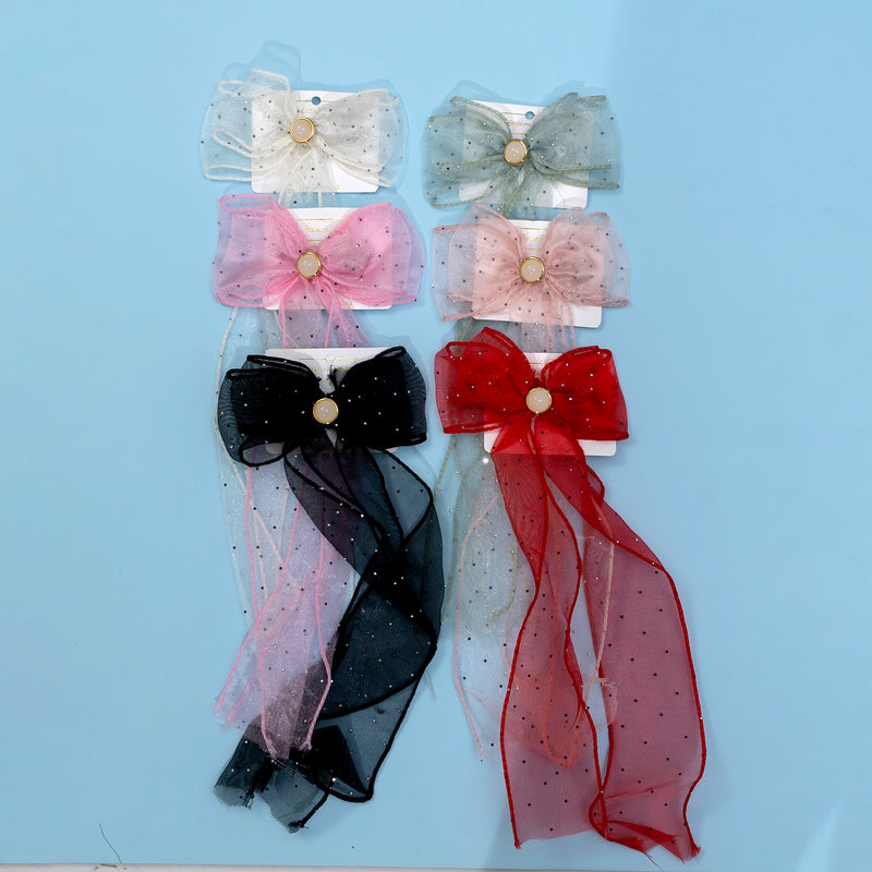 Shiny pretty bow Hair Pin - UBK2340