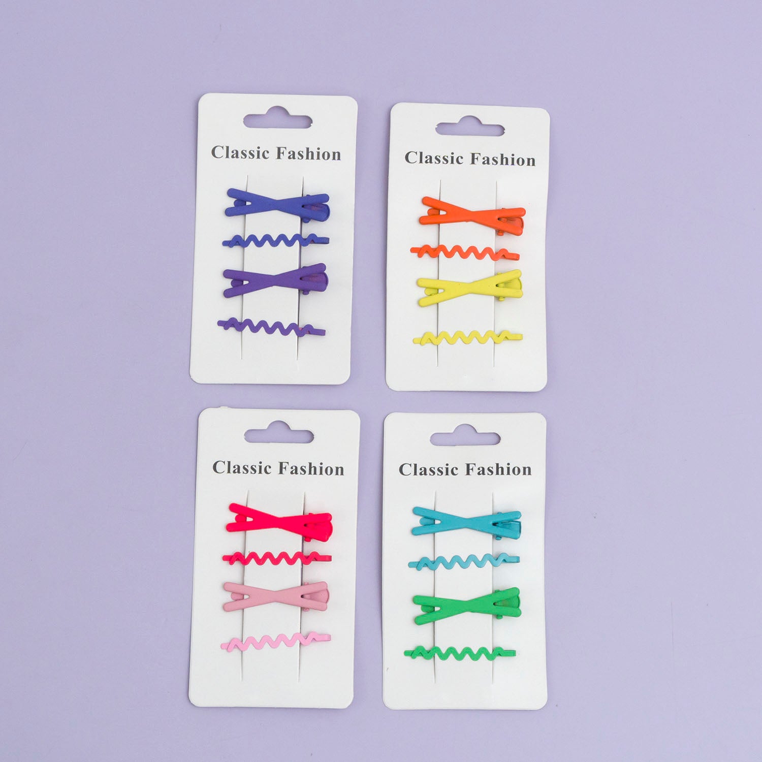 Matt alligator Hair Pin (Set Of 4)  - UBK2964