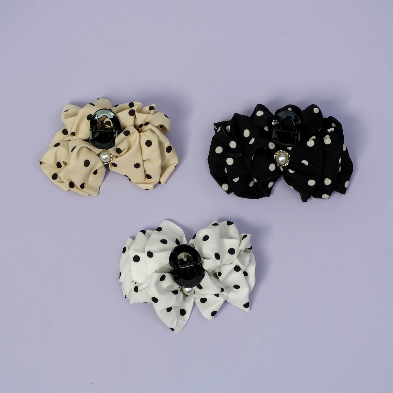 Polka Bow Hair Claw - UBK2968