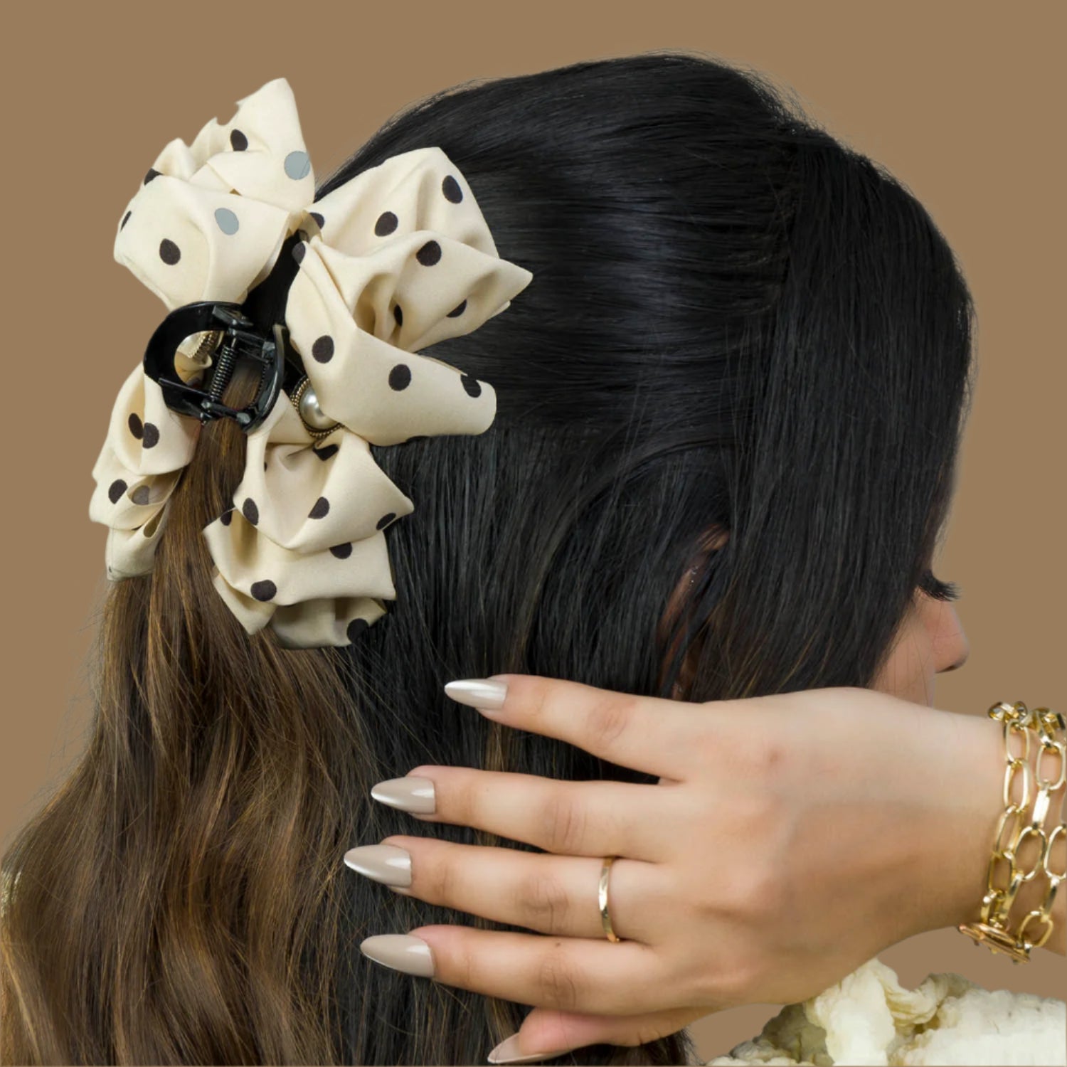 Polka Bow Hair Claw - UBK2968