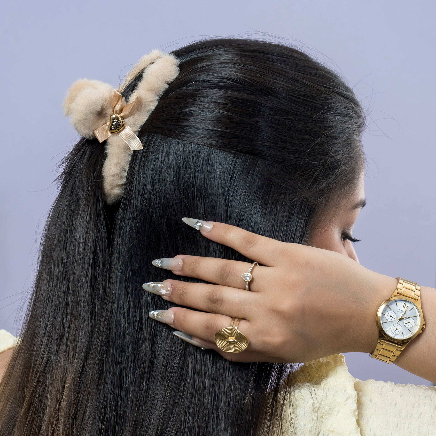 Fur Bow Hair Claw – UBK3840