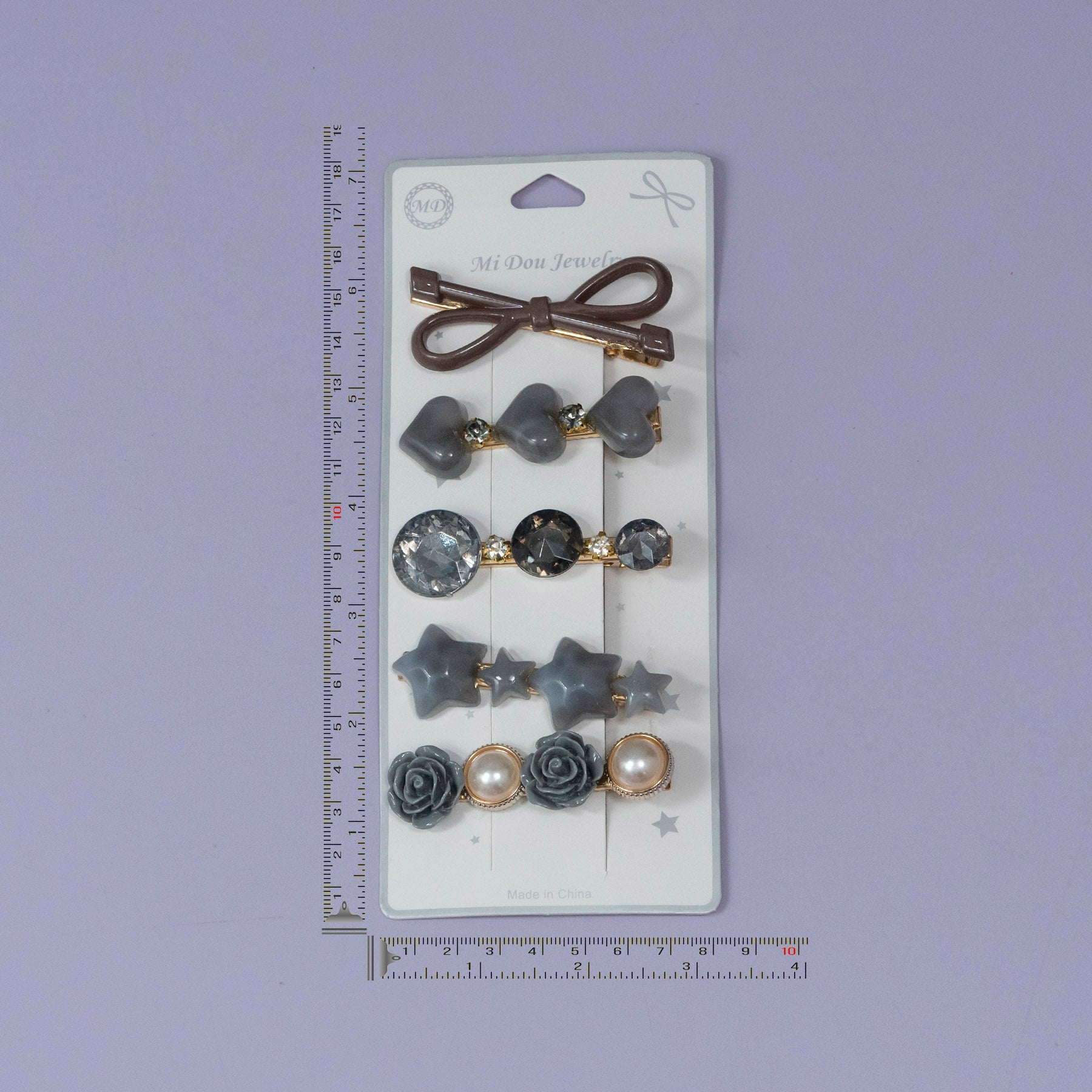 Trendy Pearl & Charm Hair Pin Set – UBK3332