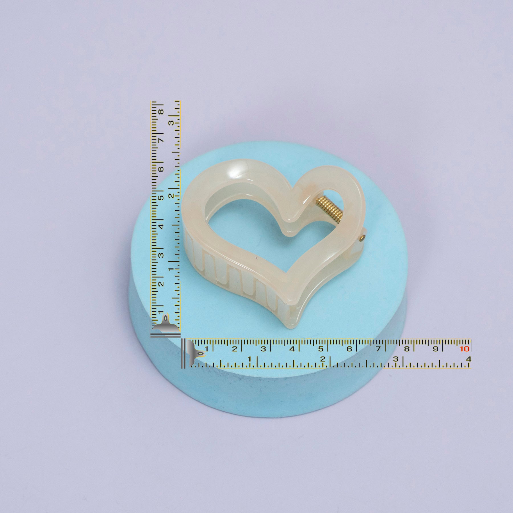 Heart Shape Acrylic Hair Claw Clip - UBk3660