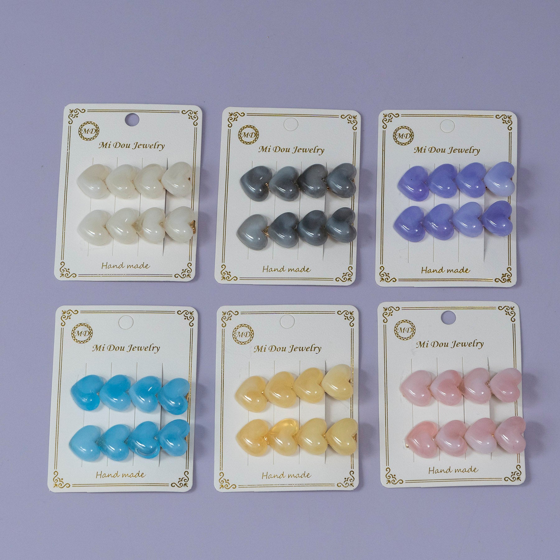 Glossy Heart Hair Pin Set – UBK3334
