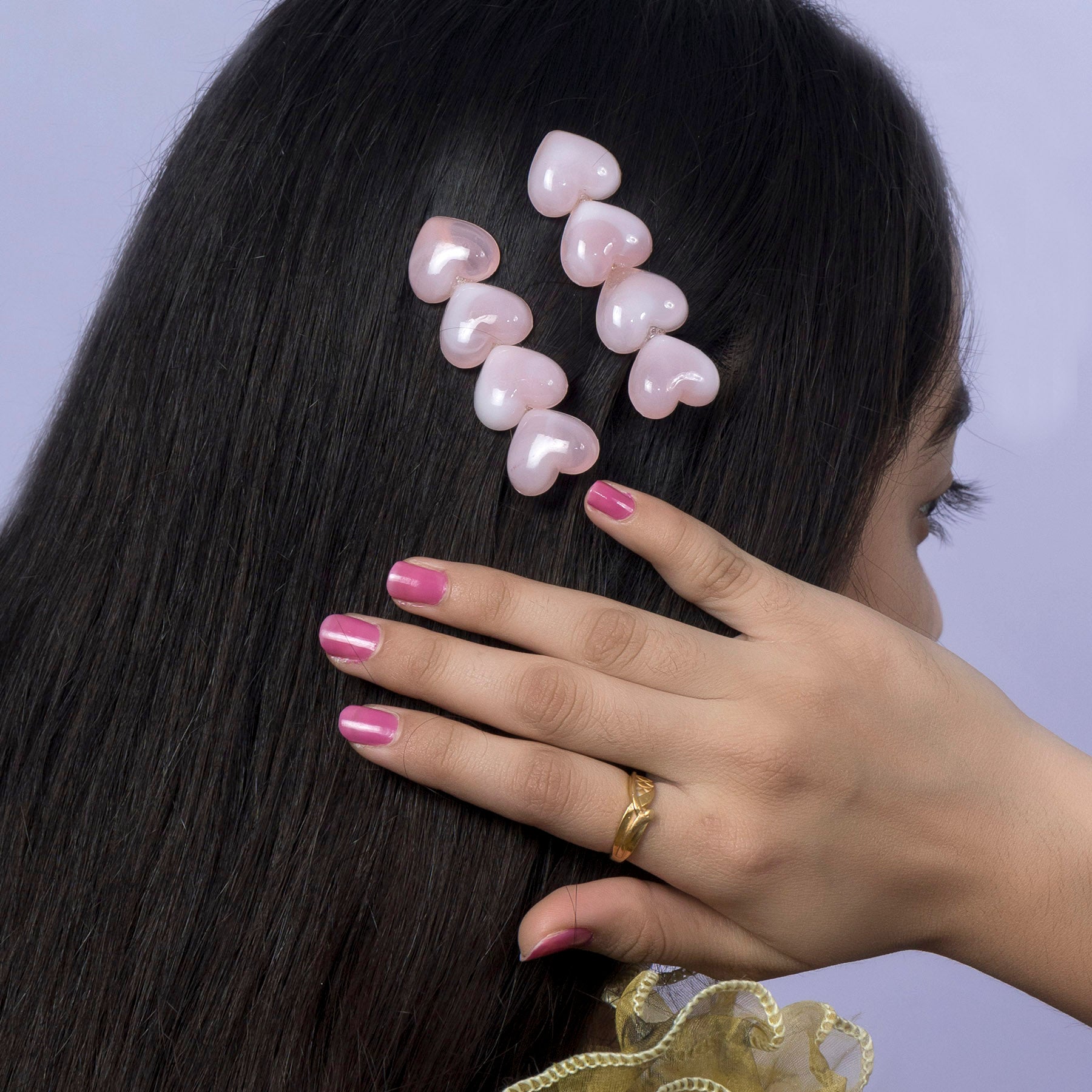Glossy Heart Hair Pin Set – UBK3334