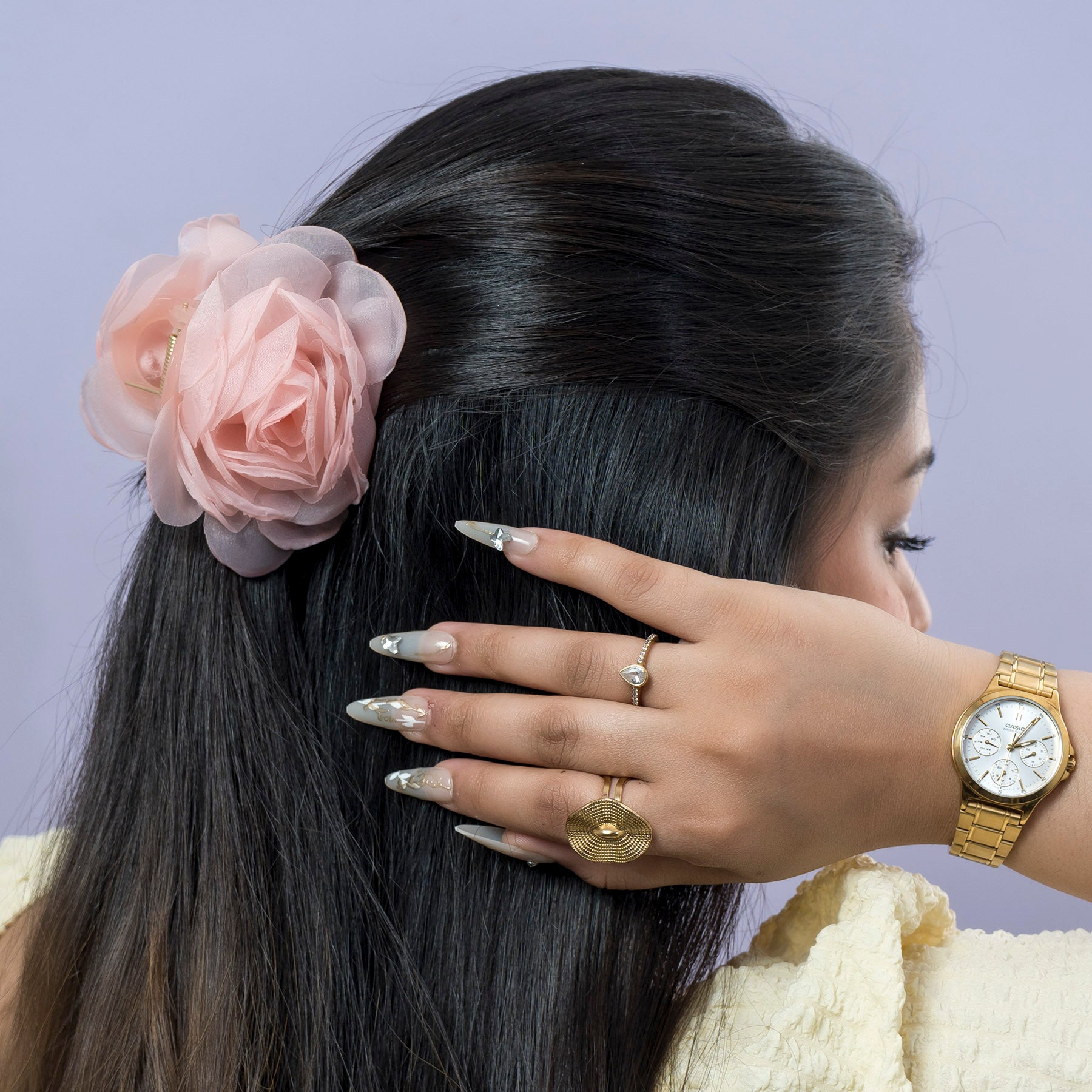 Rose Flower Hair Claw – UBK3843