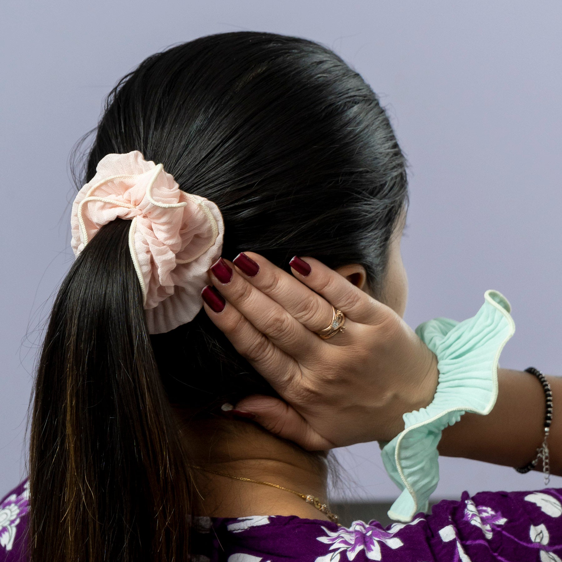 Pastel Ruffle Hair Scrunchie – UBK3666