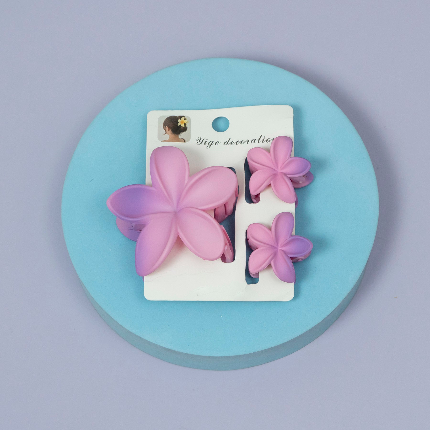 Matte Flower Hair Claw Combo (3Pcs) – UBK3669