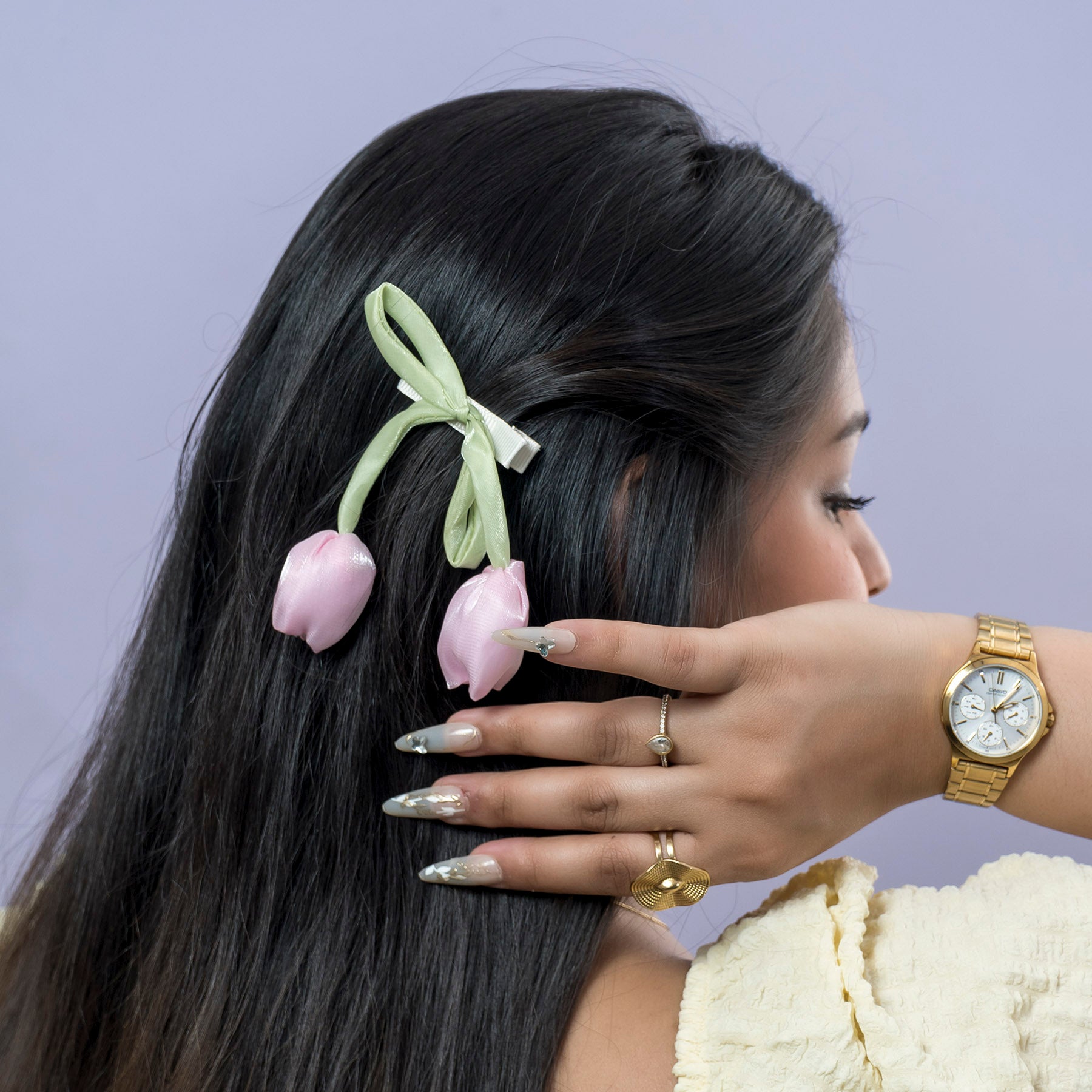 Tulip Ribbon Hair Clip – UBK3845