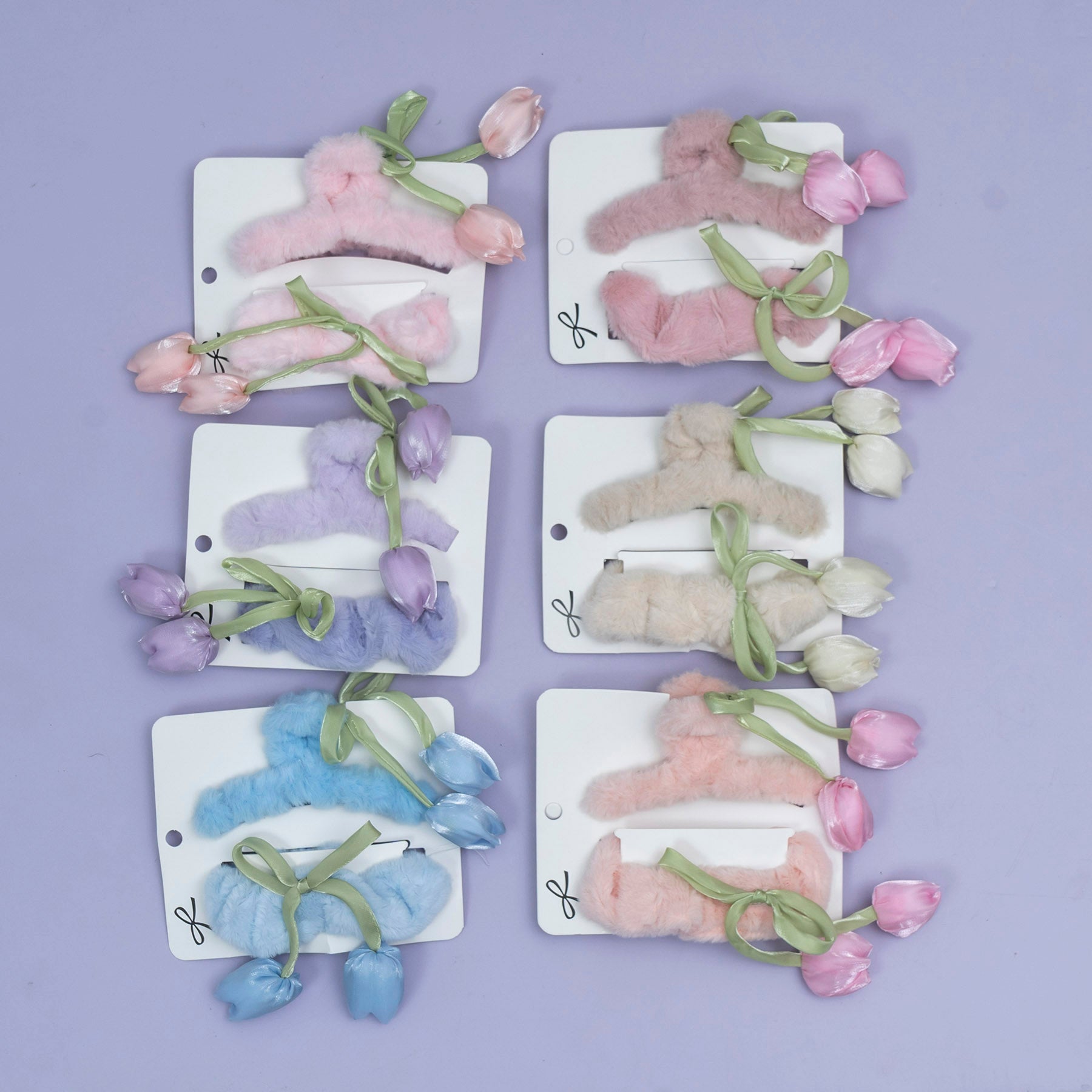 Fur Tulip Hair Claw & scrunchies combo – UBK3846