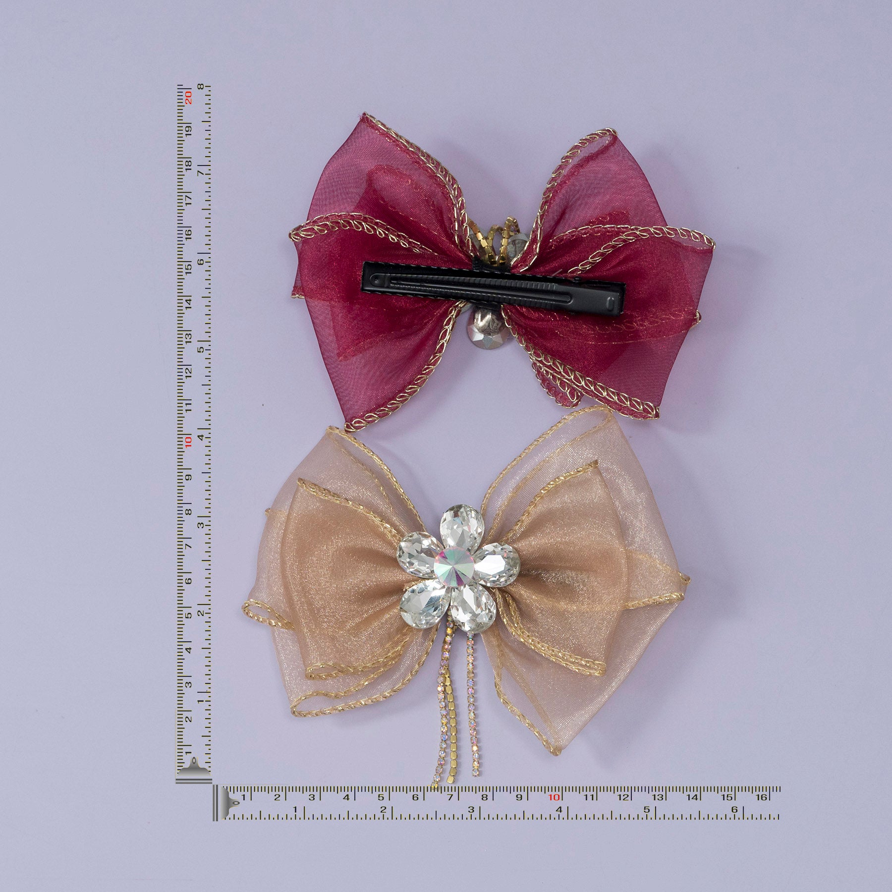 Crystal Bloom Bow Hair Clip – UBK3338