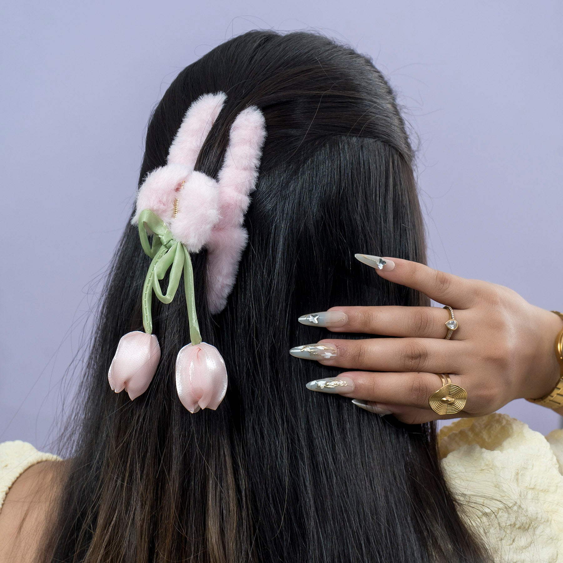 Fur Tulip Hair Claw & scrunchies combo – UBK3846