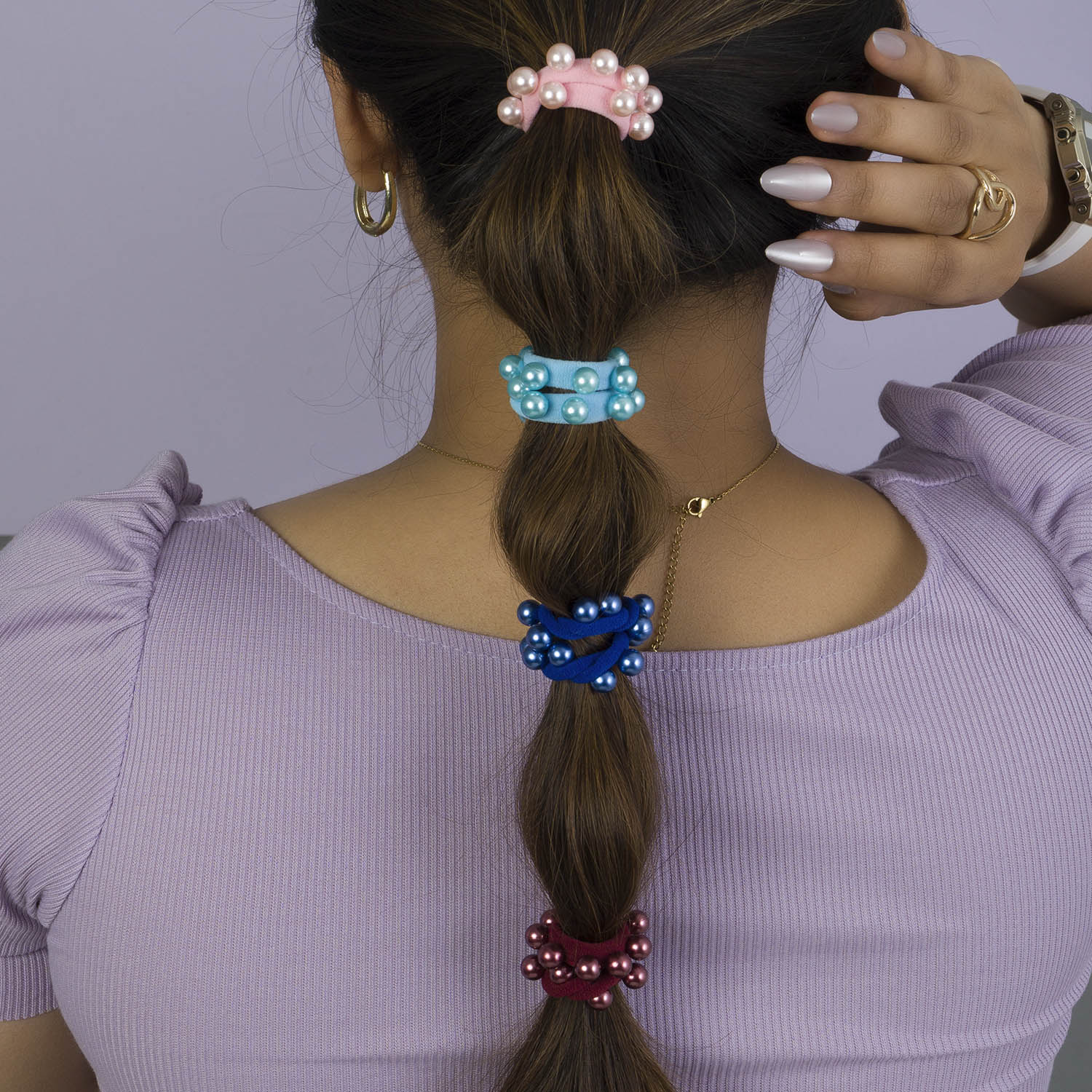 Pearl hair ties (5Pcs) - UBK2994