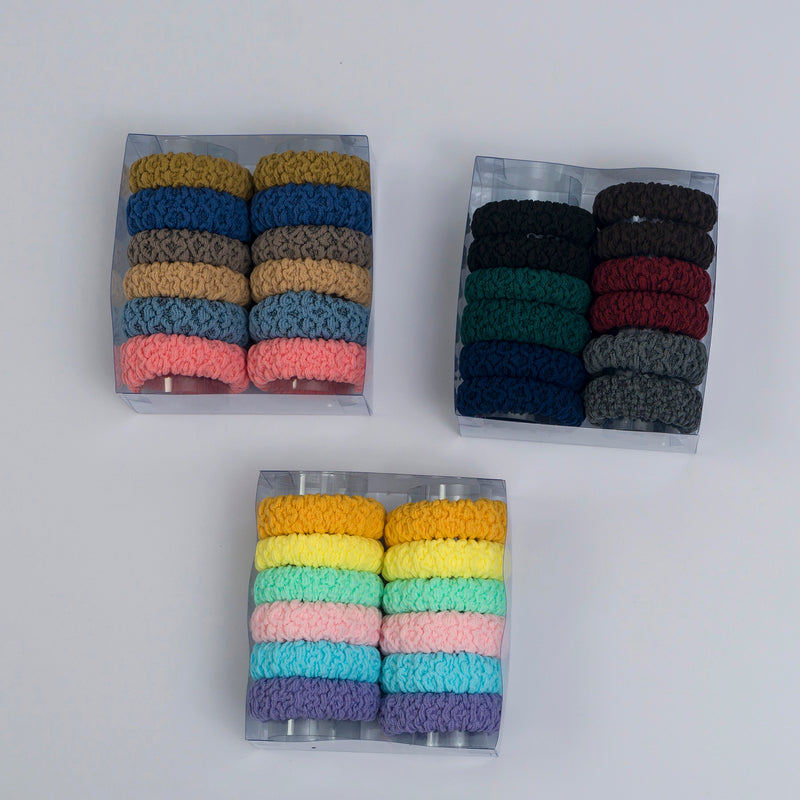 Thick Hair ties (12 Pcs) - UBK3027