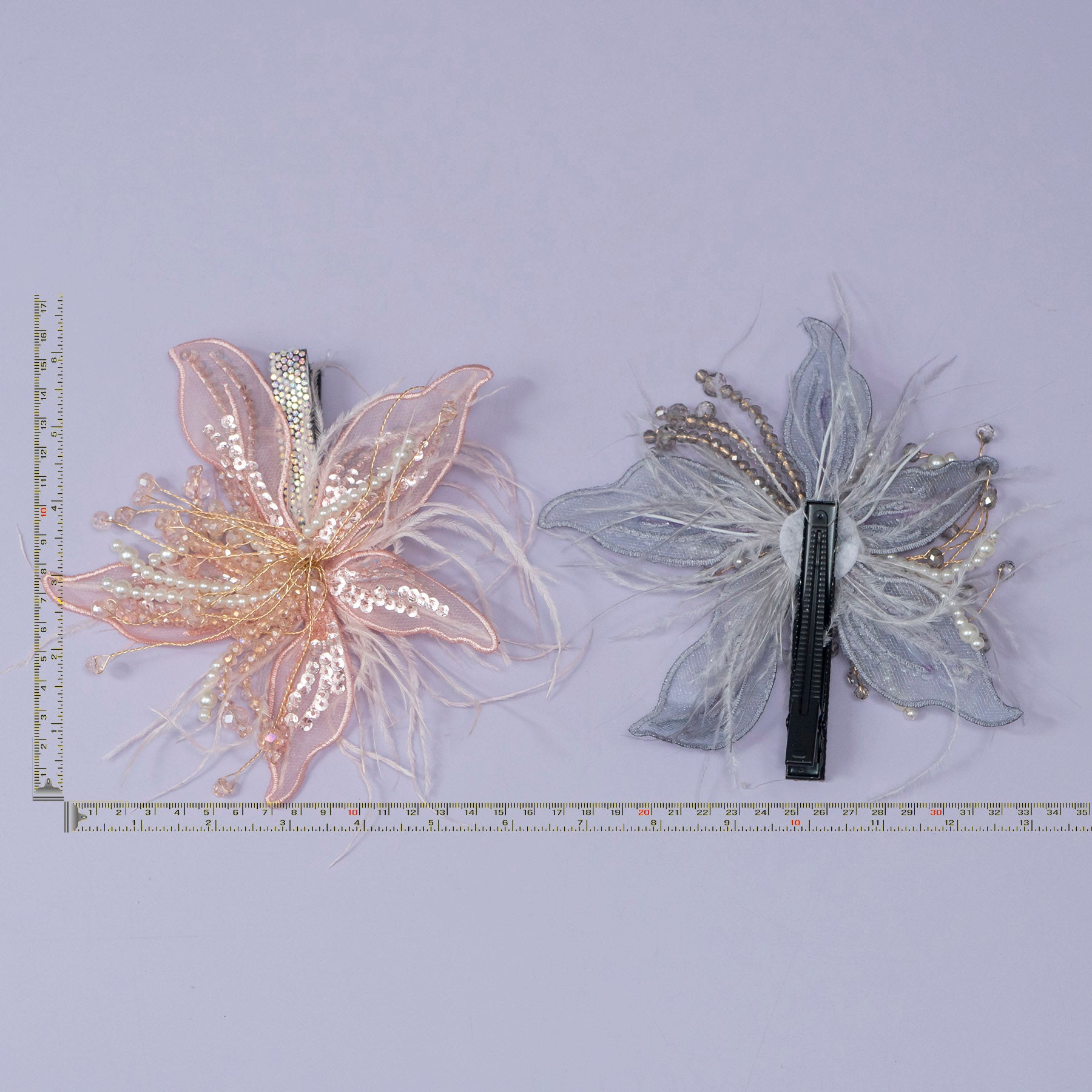 Feather Sequin Flower Clip – UBK3342