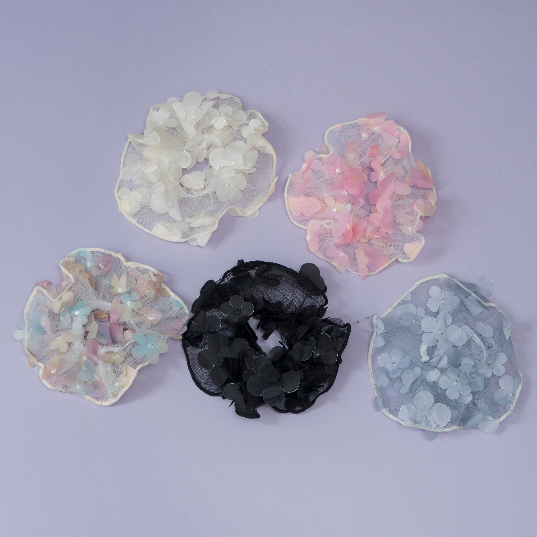 Floral Mesh Scrunchie – UBK3345