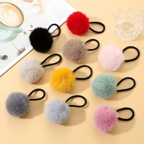 3 pcs Fur hair ties - UBK2664