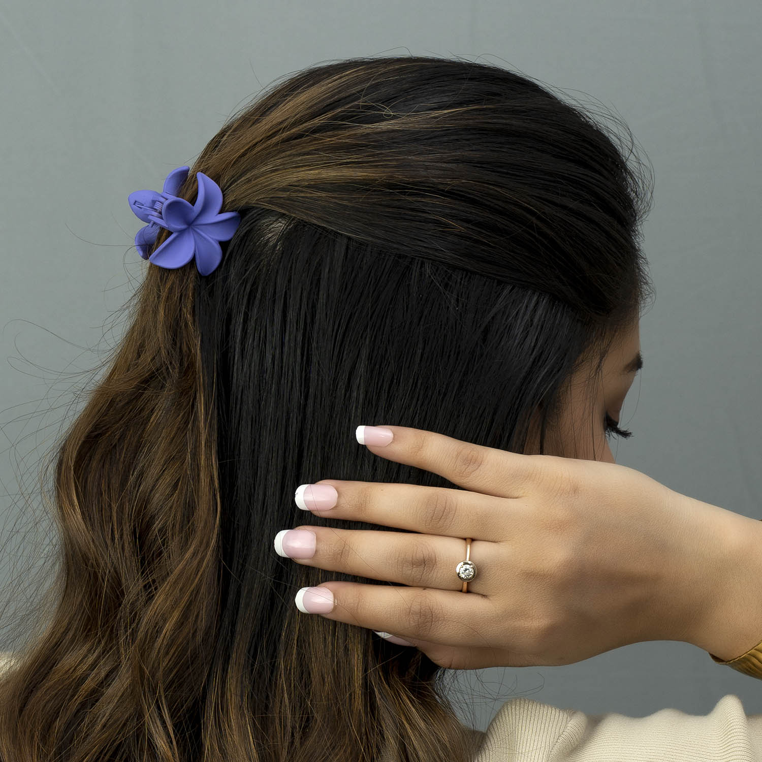 Korean matt hair claw (Pack of 6) - UBK2742