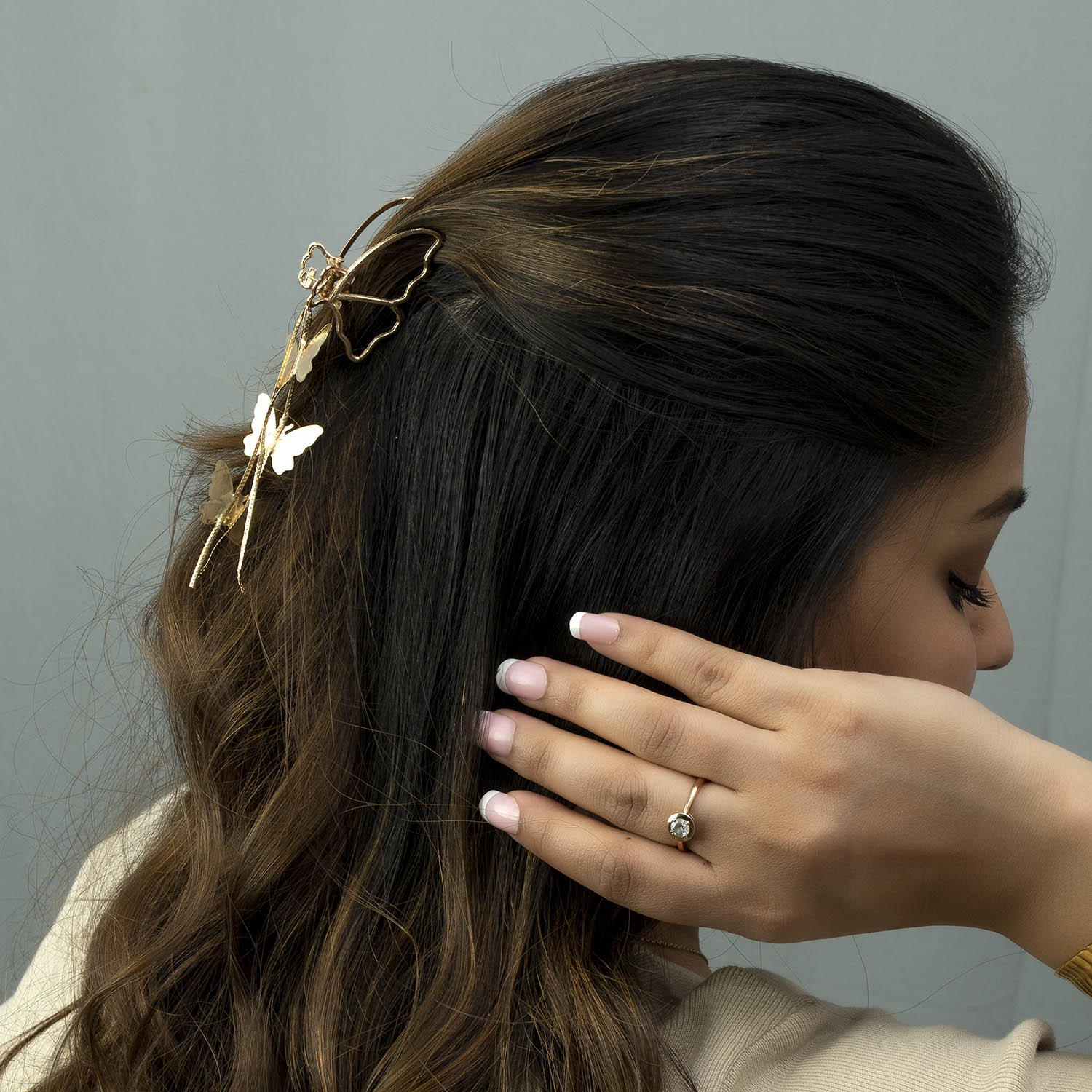 Designer metal hair claw - UBK2743