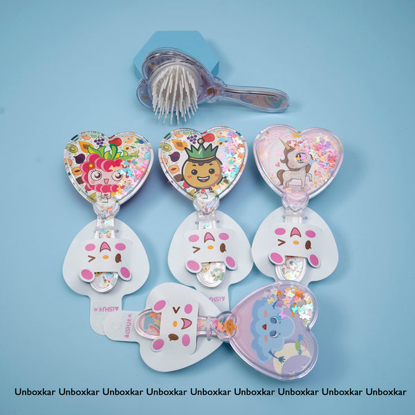 Heart Glitter mini Hair Brush - UBK2103