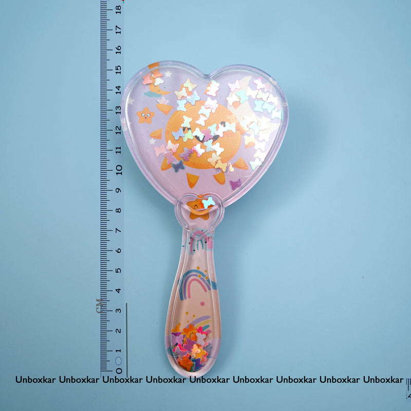 Heart Glitter mini Hair Brush - UBK2103