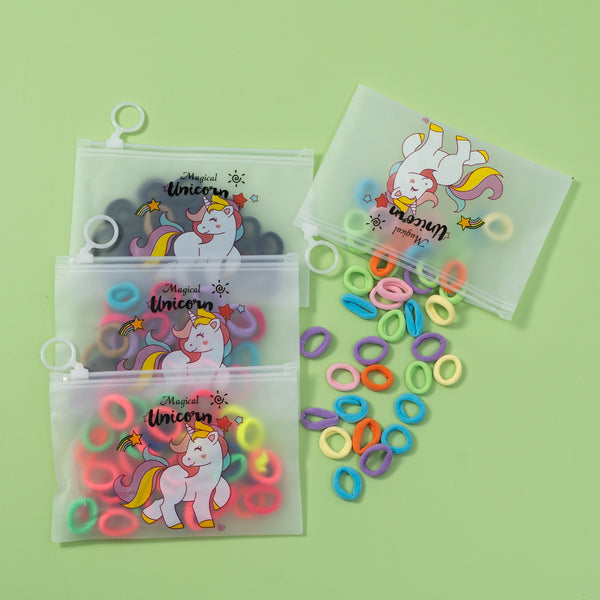 Mini Hair ties (Pack of 50) with zipper bag - UBK2580