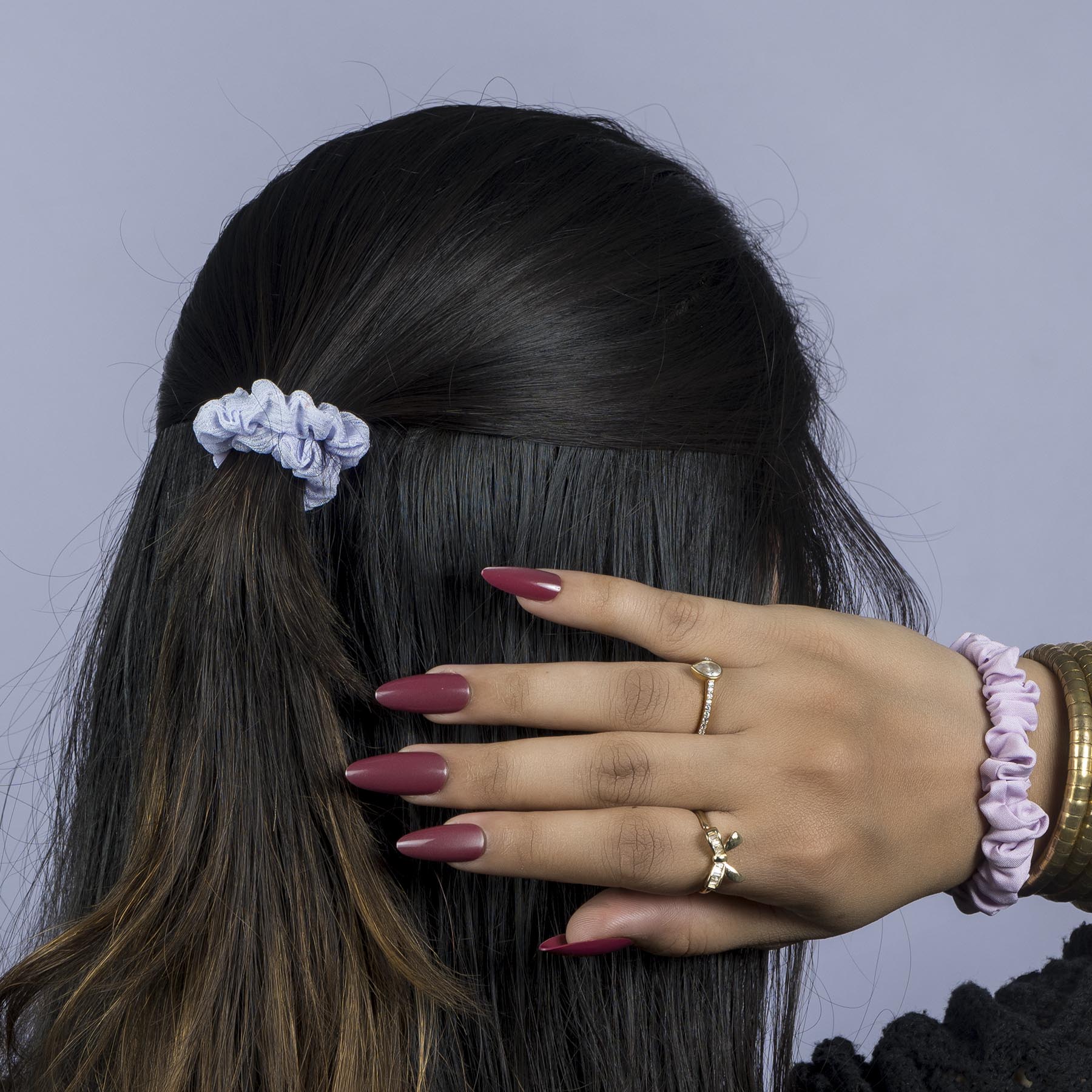 Slim hair scrunchies  (Set of 3) -  UBK3302