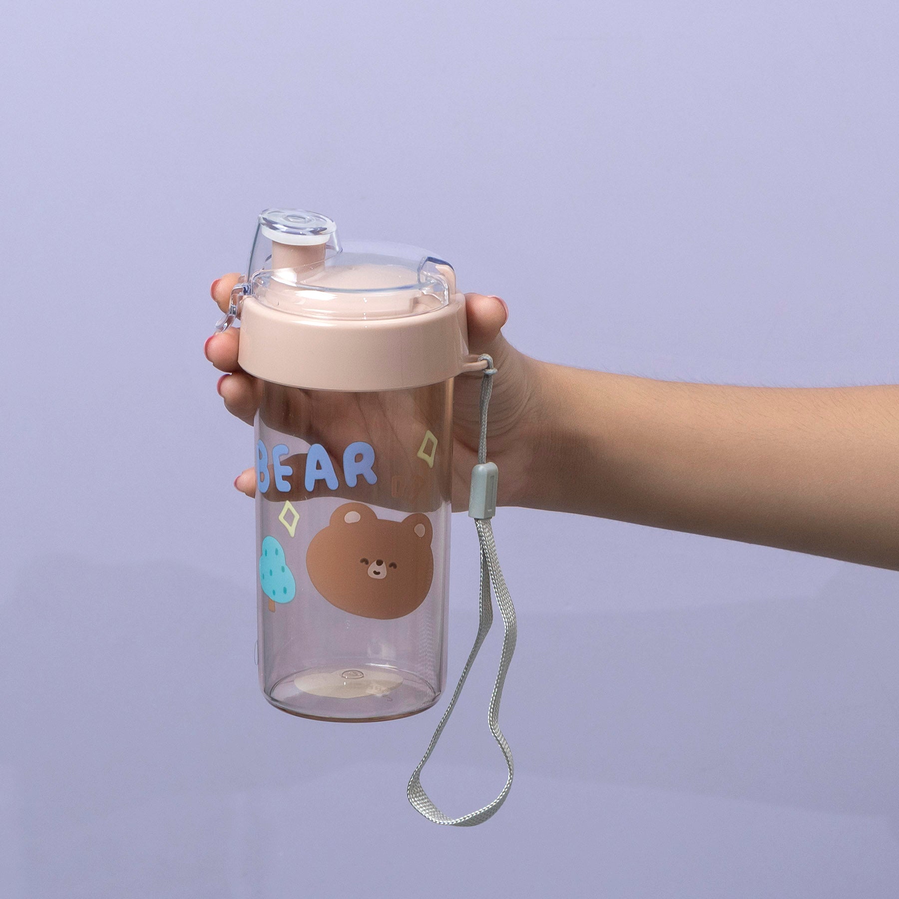 Cute Cartoon Printed Bottle with Strap – UBK3364