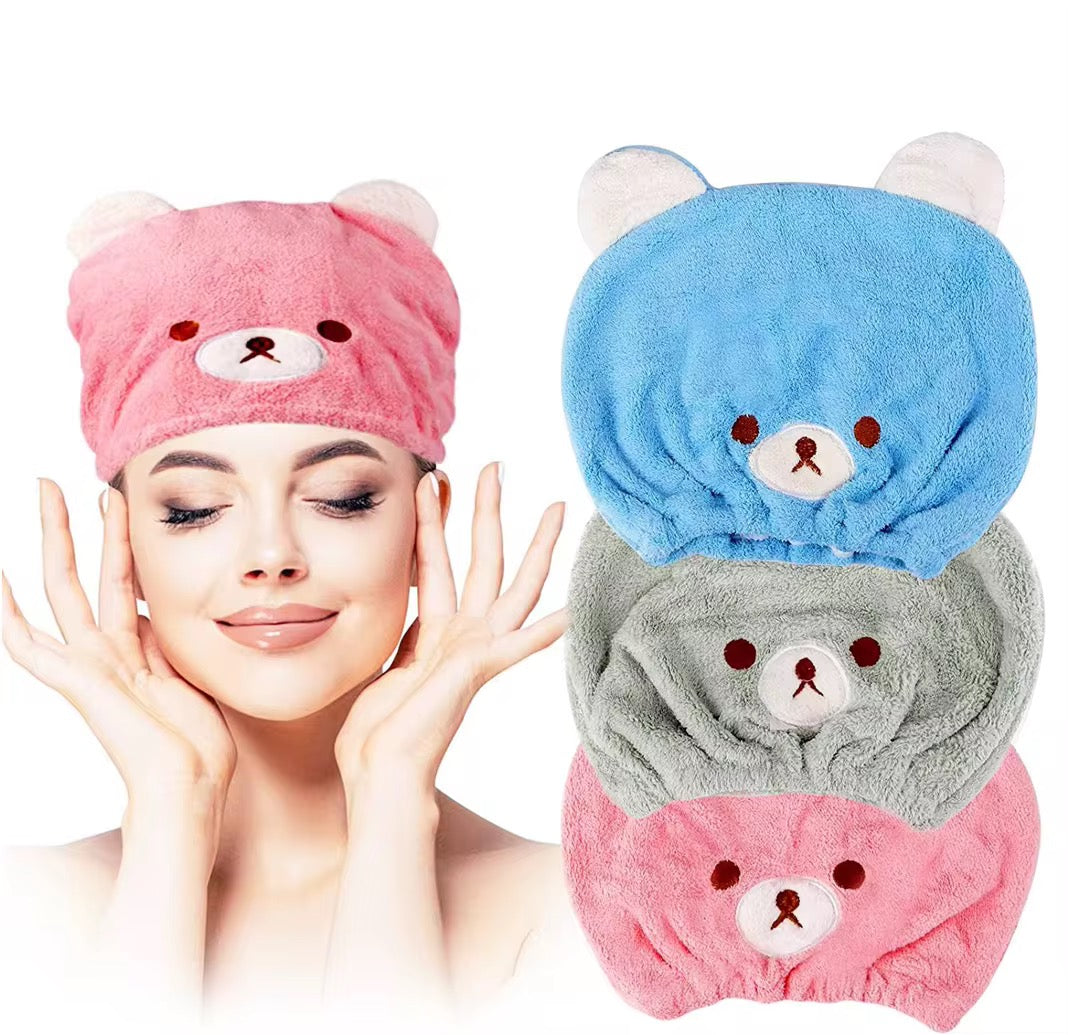 Bear Plush Hair Drying Cap – UBK3352