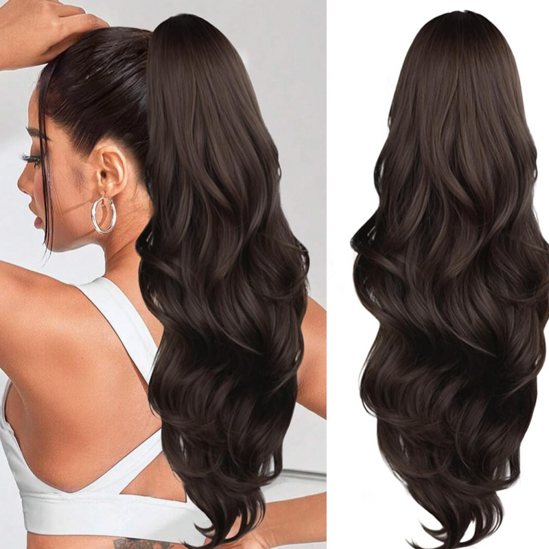 Claw clip hair extensions ponytail Wavy and curly - UBK2692