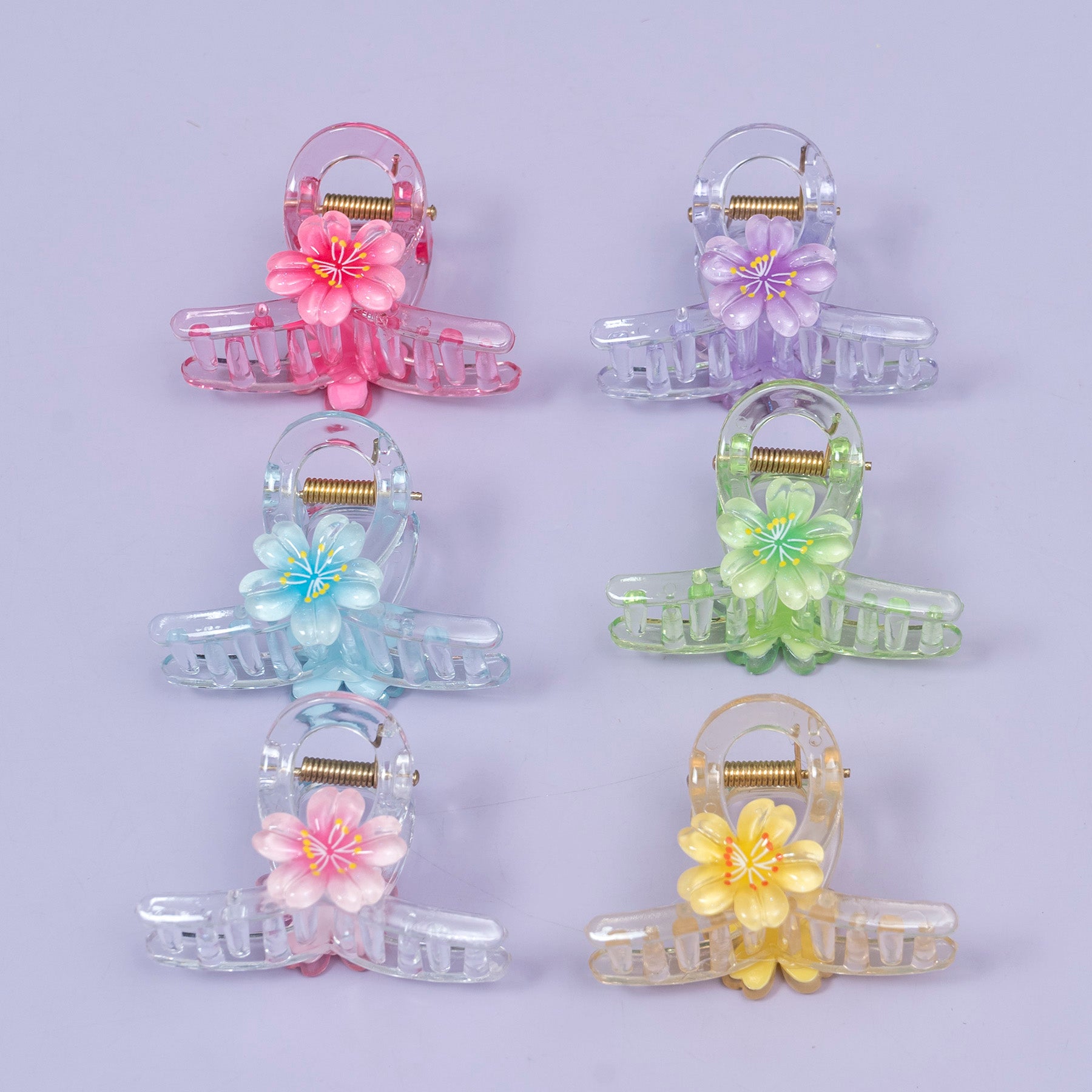 Transparent Floral Hair Claw – UBK3934