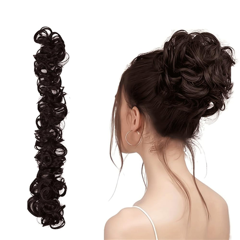 Black Women Messy Frill Hair Extensions For Ponytail And Bun Juda Maker - UBK2697