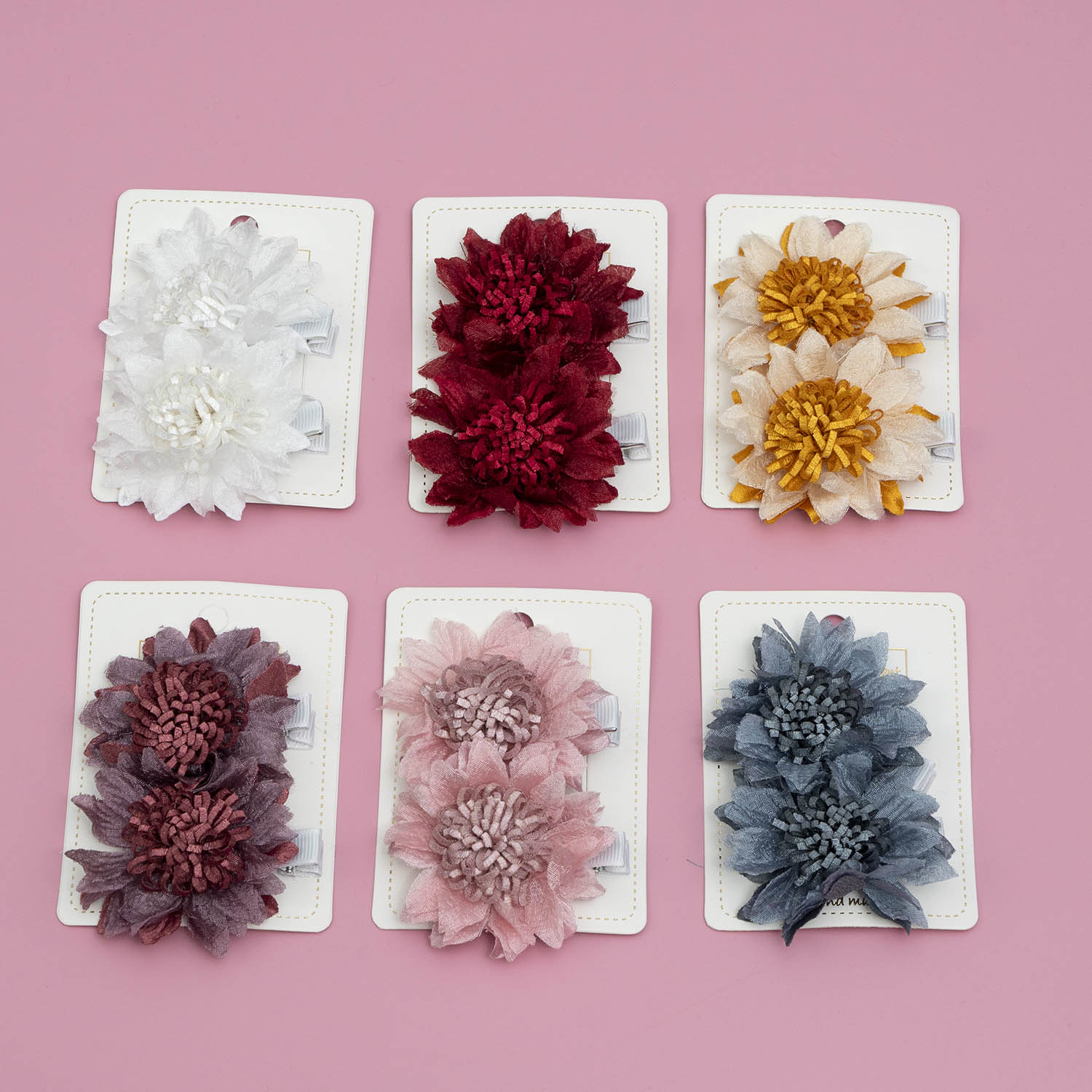 Flower Hair Pins (2Pcs) - UBK2763