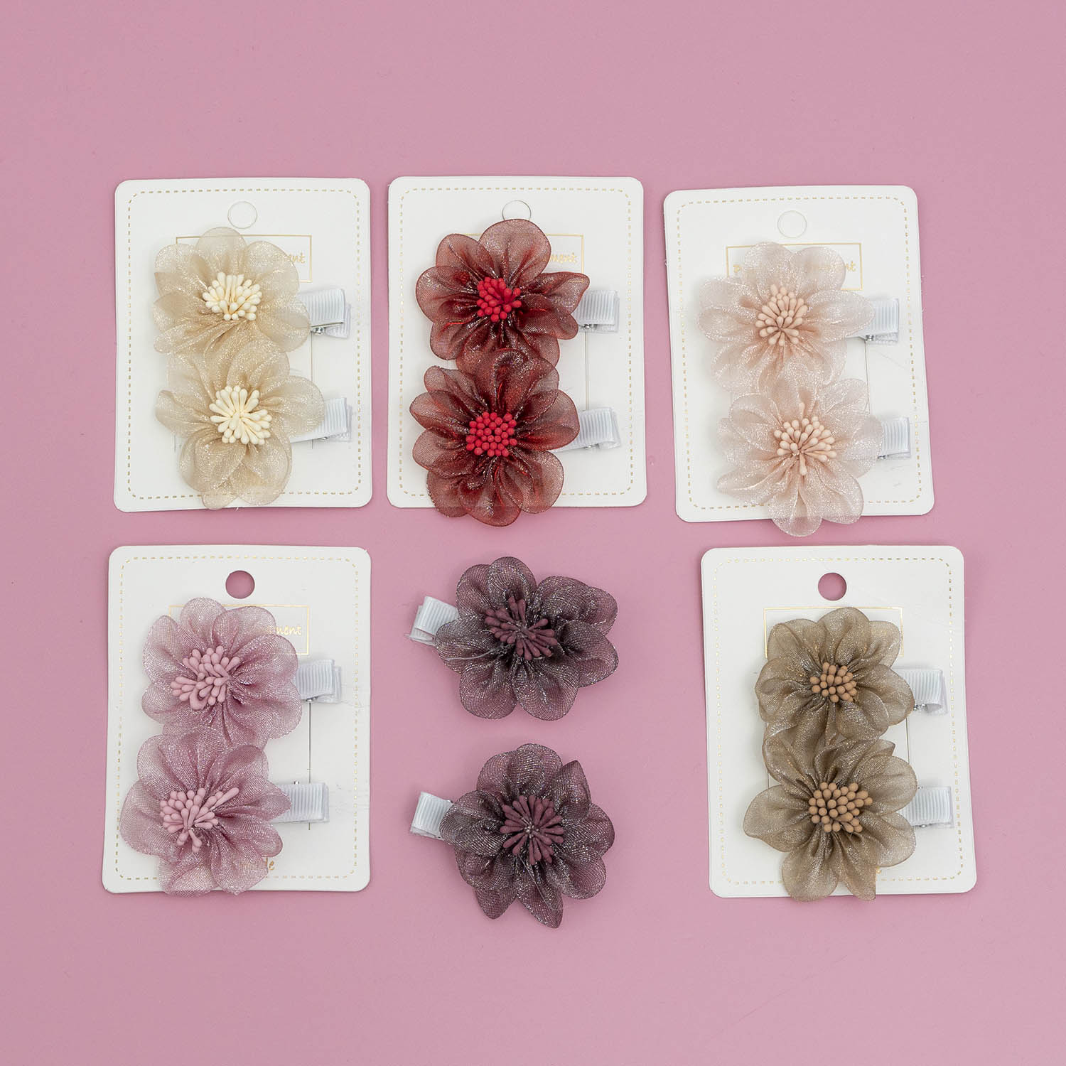 Flower Hair Pins (2Pcs) - UBK2764