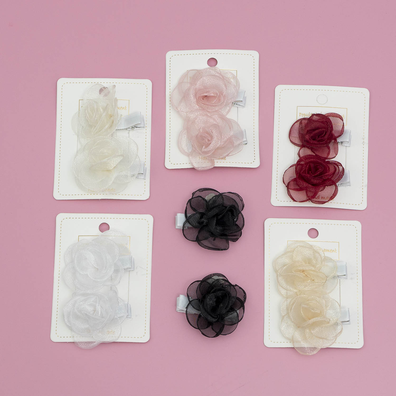Flower Hair Pins (2Pcs) - UBK2765