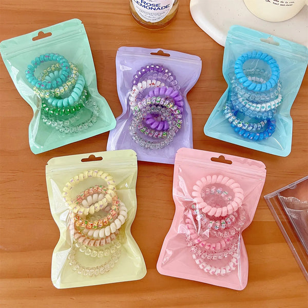 Trendy spiral Hair ties ( Pack of 10 ) - UBK2586