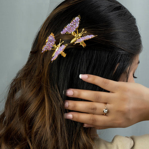 Butterfly glitter pins (2Pcs) - UBK2772