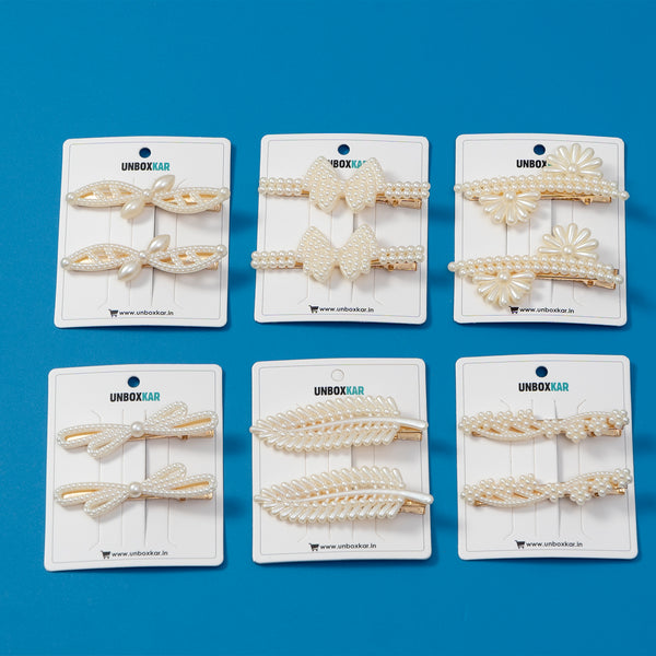 Pearl fancy hair pins (Pack of 2) - UBK2605