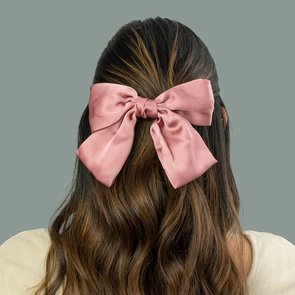 XL Satin hair bow - UBK2774