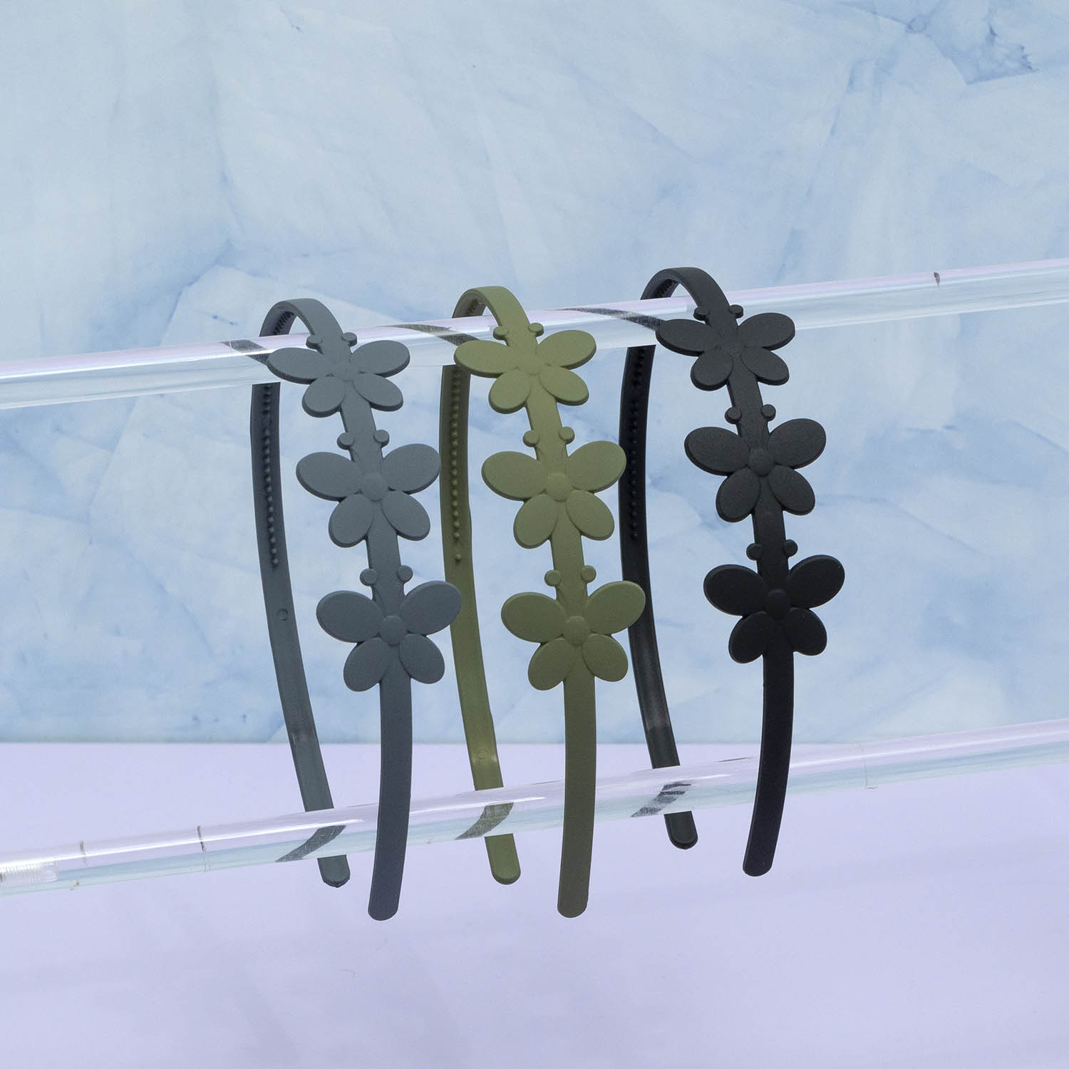 Korean style matt hairbands (3Pcs)- UBK2783