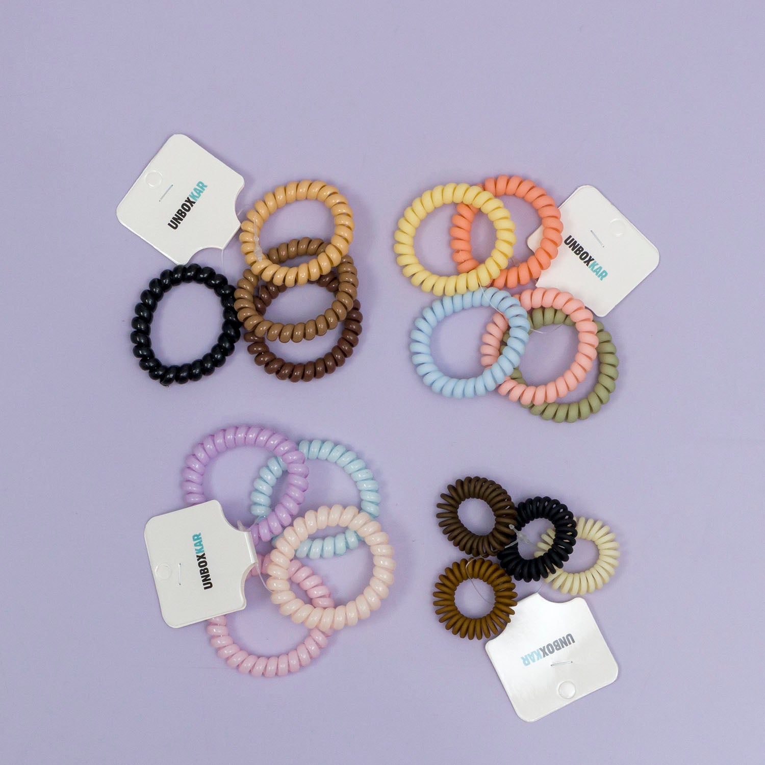 Spiral Hair ties (Set 0f 4)  - UBK2904