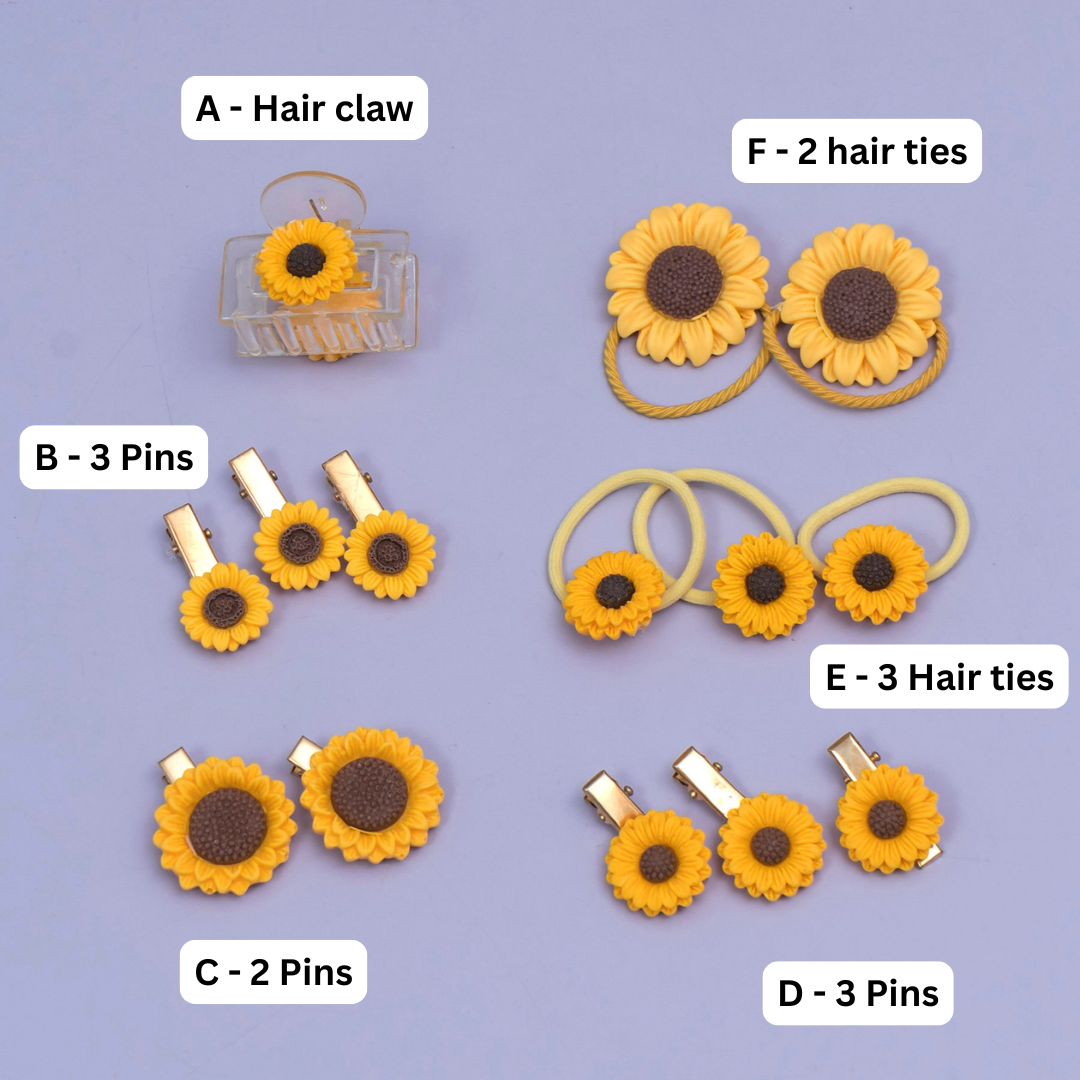 Sunflower Hair Accessories Set – UBK3857