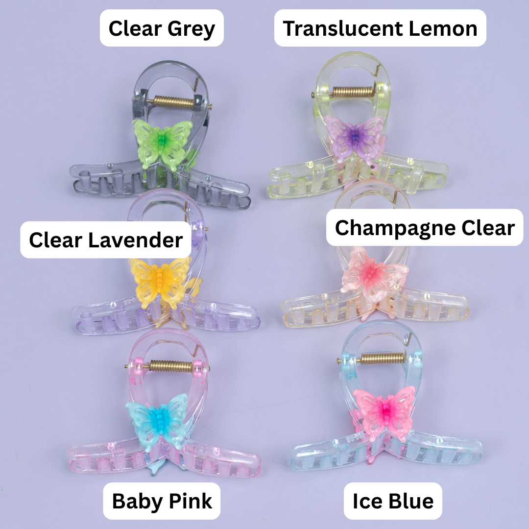 Butterfly Transparent Mini Hair Claw – UBK3724