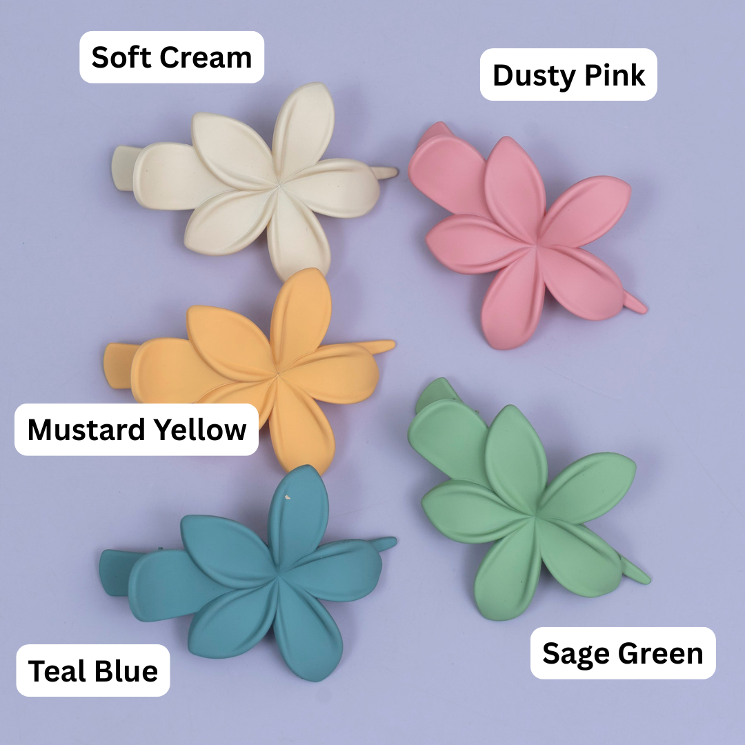Matte Floral Hair Claw – UBK3728